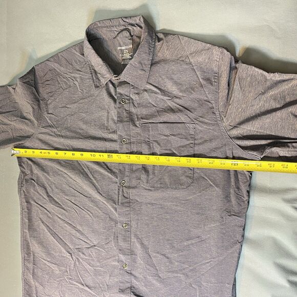 Swiss Tech Men’s Long Sleeve Outdoor Performance Button Front Shirt Charcoal XXL - Picture 4 of 6